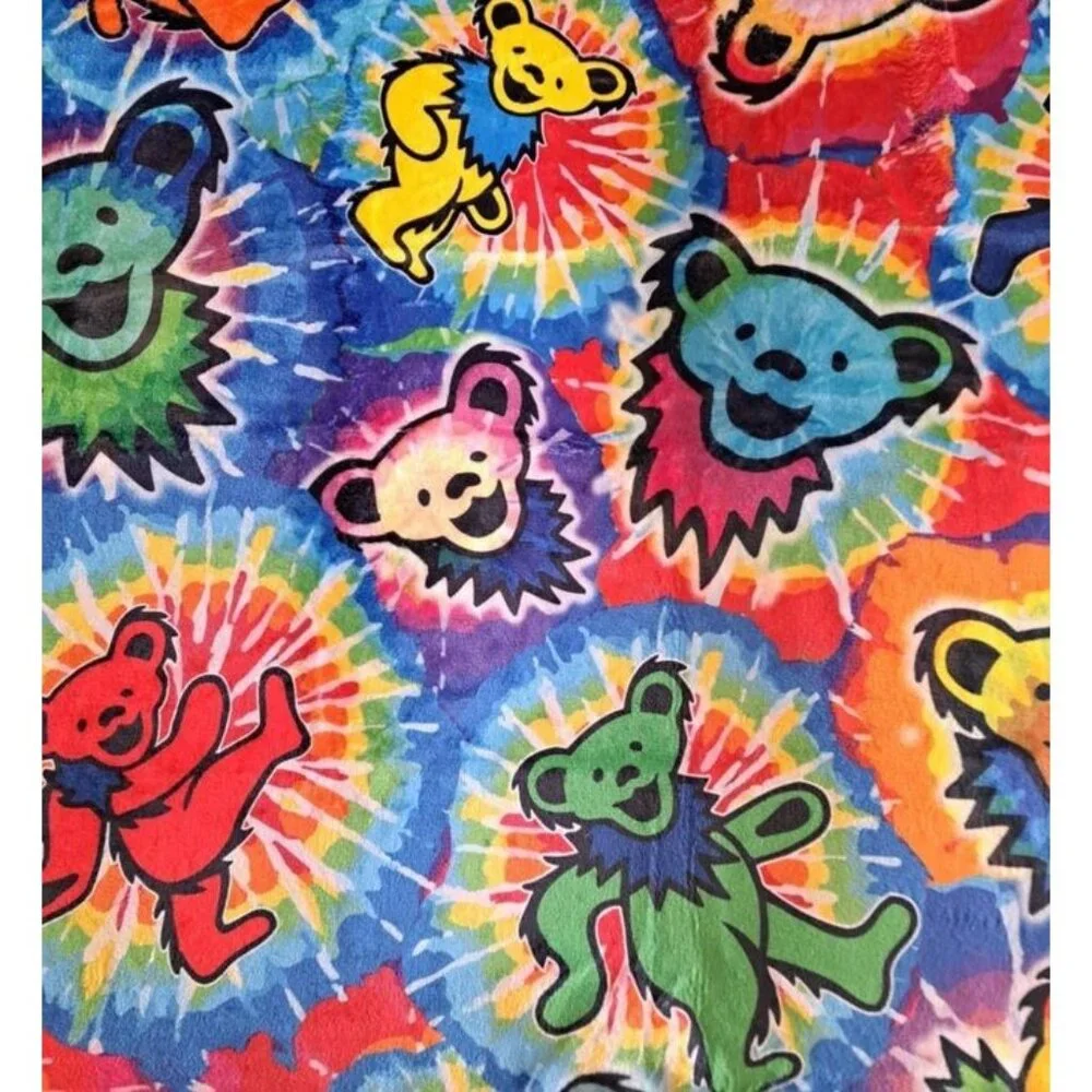 Dancing Bears Grateful Dead Beach Bath Pool Gift Towel Cotton Splash Vibrant New